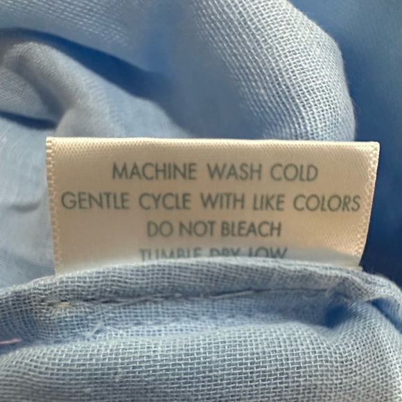 Lake Pajamas Gauze Caftan Medium Morning Blue V-Neck Midi Dress Lounge Beach - Picture 11 of 11